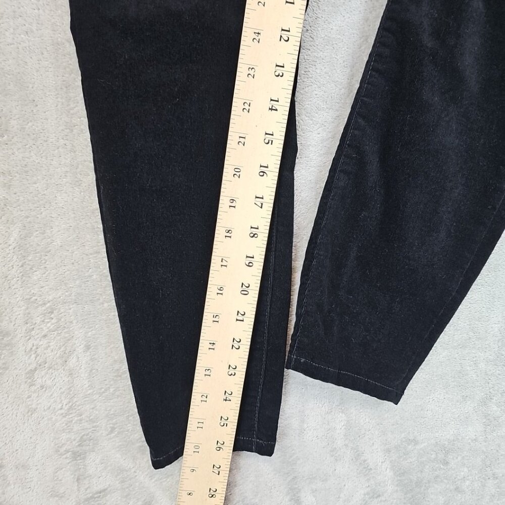 Tommy Hilfiger Tribeca Skinny Ankle Jeans Womens Size 6 Black Corduroy Stretch - Picture 9 of 12